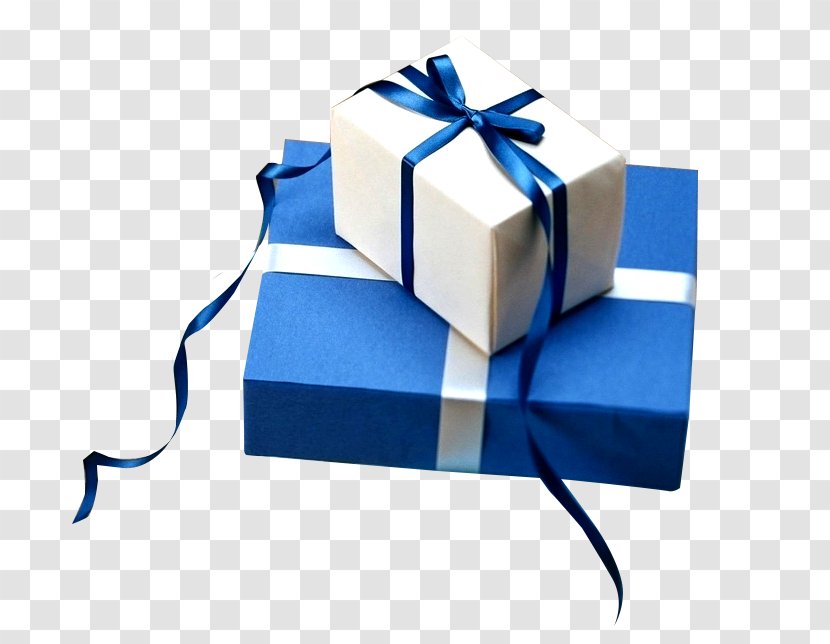 Blue White Gift Box Free To Pull The Material - Wedding - Product Transparent PNG