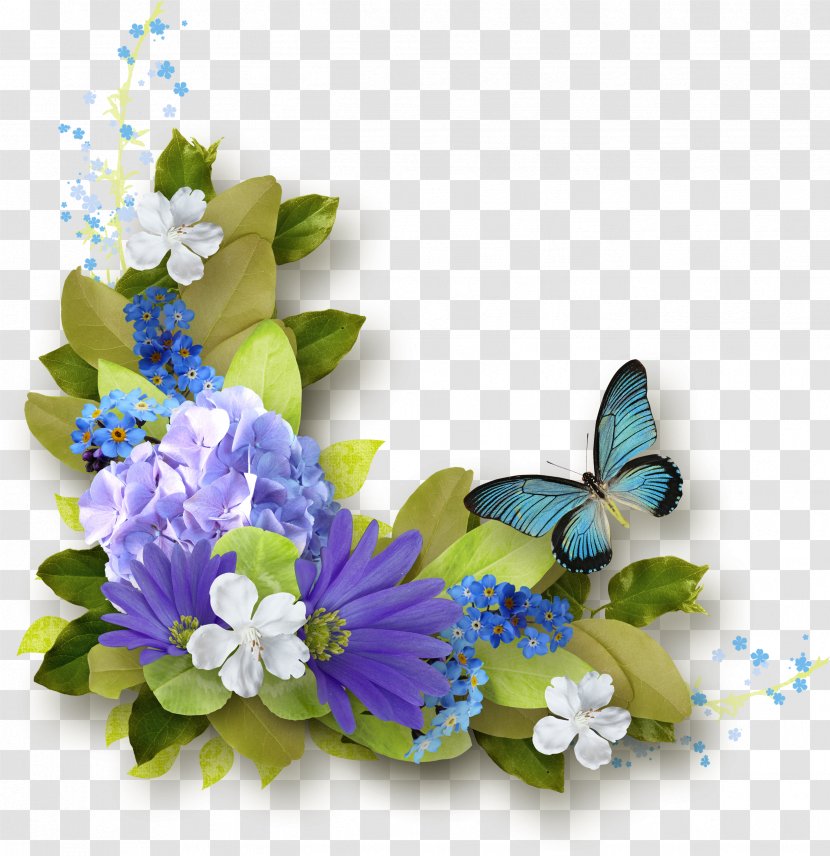 Butterfly Blue Purple Clip Art - Flower - Rattan Grass Transparent PNG