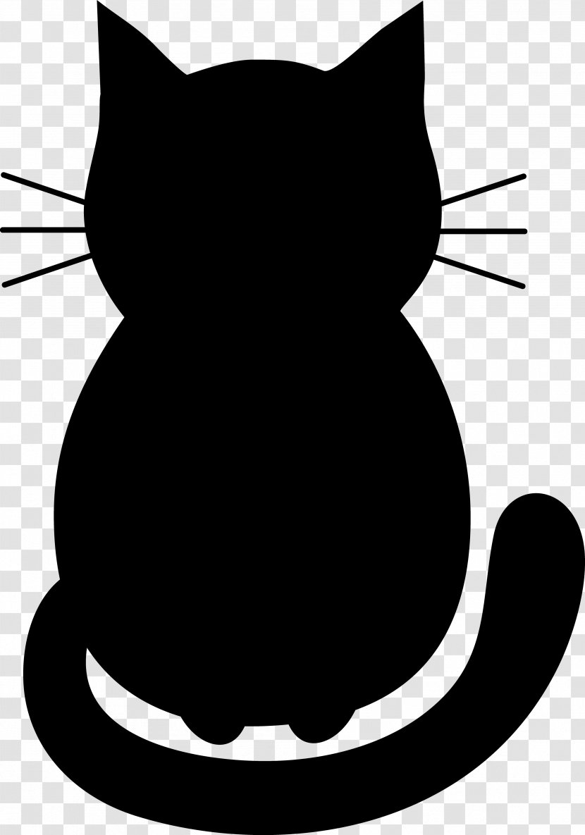 Whiskers Domestic Short-haired Cat Clip Art Snout - Tail - Blackandwhite Transparent PNG