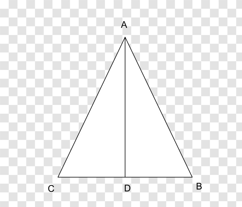 Equilateral Triangle Area Isosceles - Diagram - Fig Transparent PNG