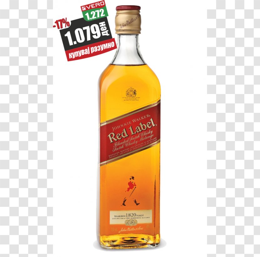Scotch Whisky Blended Whiskey Distilled Beverage Single Malt - Johnnie Walker Red Label - Johnny Transparent PNG