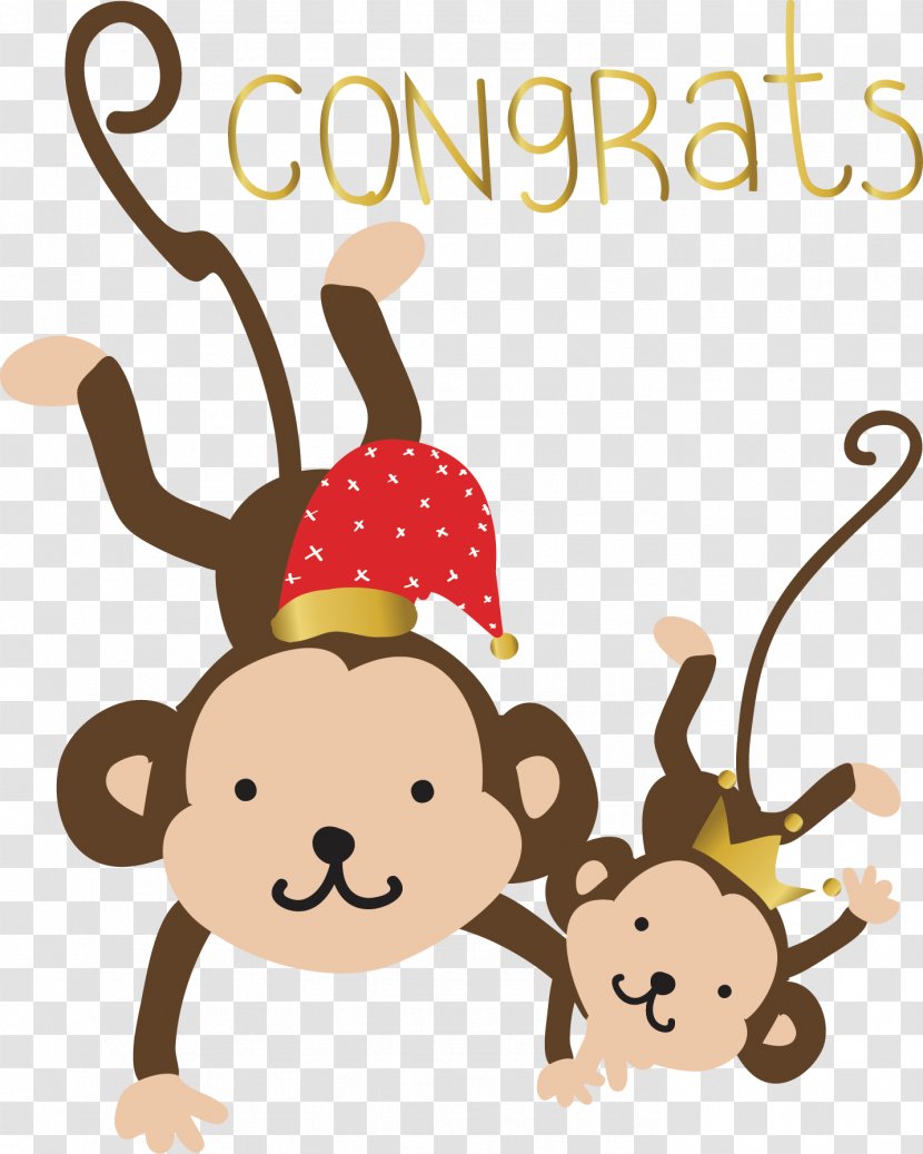 Cartoon Adobe Illustrator Illustration - Happiness - Vector Monkey Transparent PNG