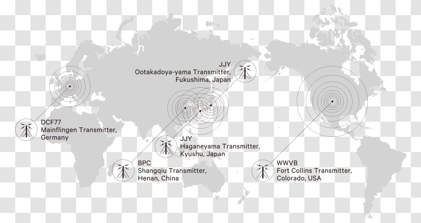 World Map Globe - Japan Waves Transparent PNG