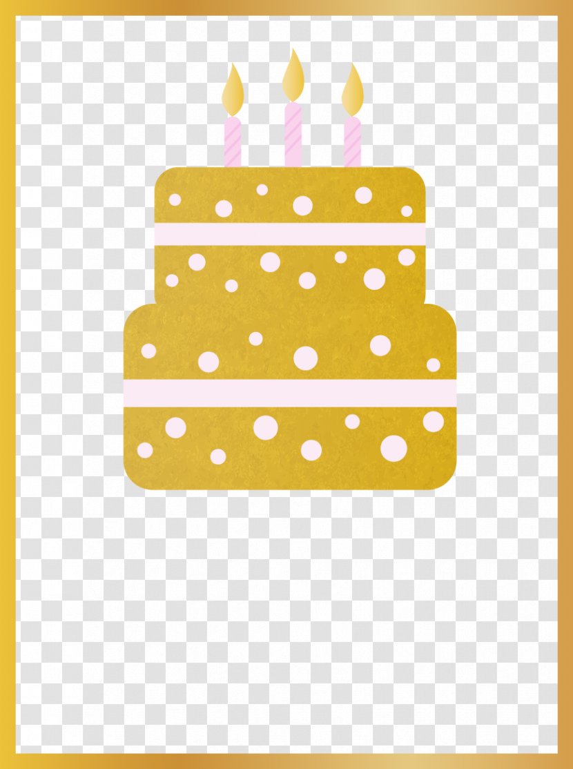 Birthday Cake Paper - With Golden Box Transparent PNG