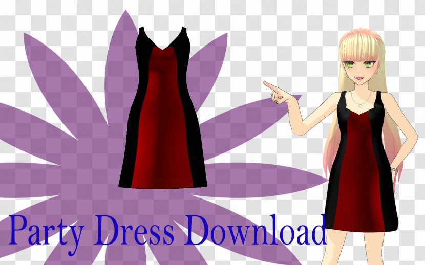 Party Dress MikuMikuDance Clothing Frock - Flower - Up Transparent PNG