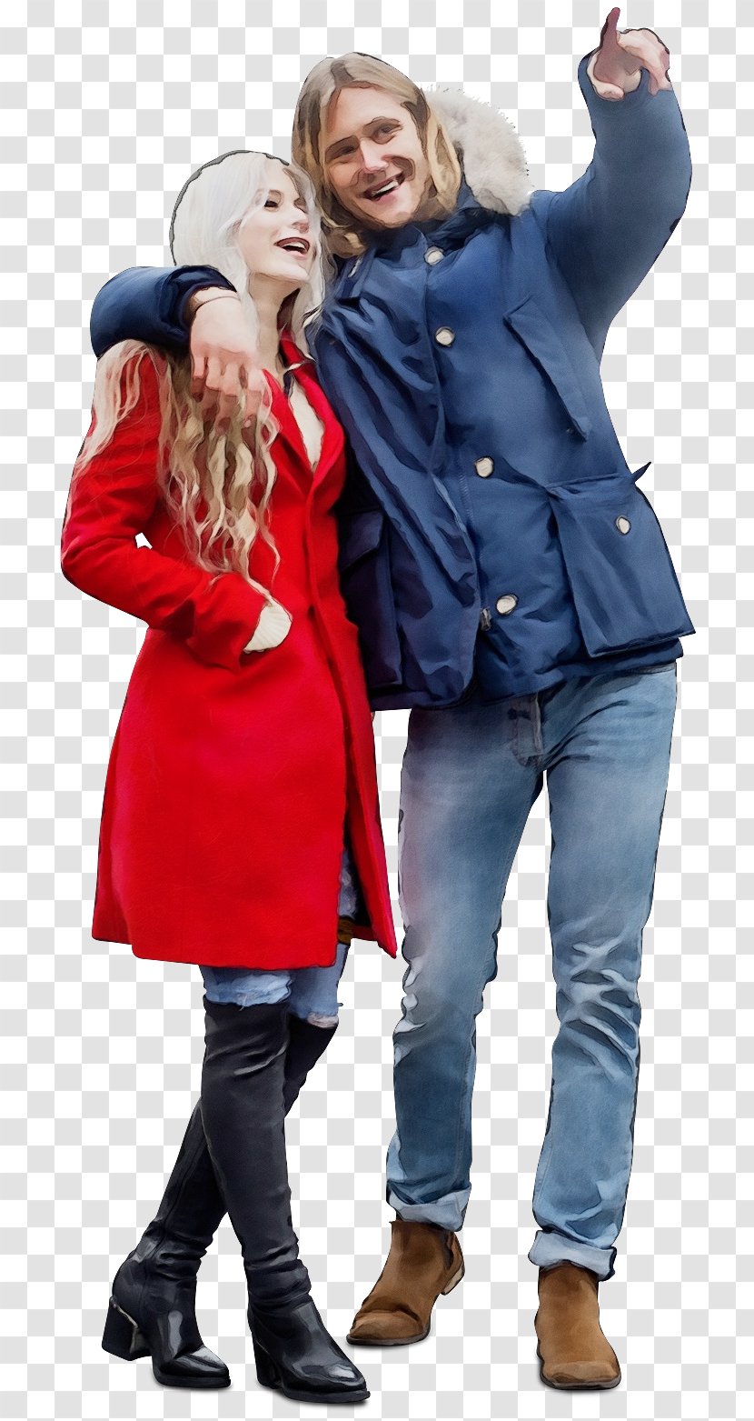 Clothing Red Standing Outerwear Coat - Fashion Overcoat Transparent PNG