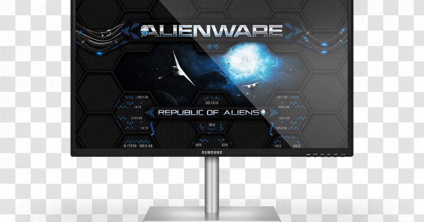 Computer Monitors Rainmeter Alienware Theme Desktop Computers Transparent PNG