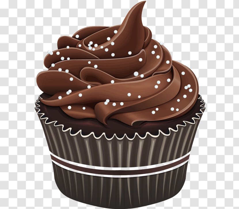 Cupcake American Muffins Frosting & Icing Bakery Chocolate Cake - Brown Transparent PNG