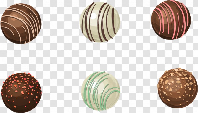 Chocolate Truffle Praline Balls Ice Cream Red Velvet Cake - Vector Hand-painted Ball Transparent PNG