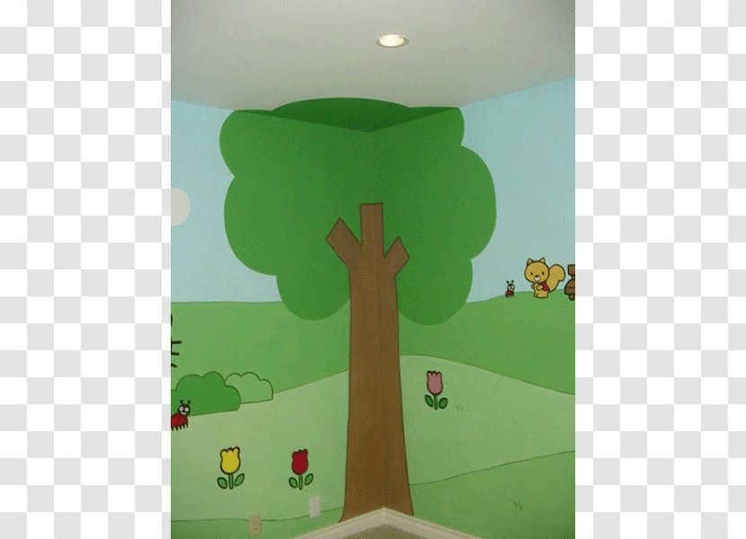 Mural Painting Wall Room - Hello Kitty - Hand Painted Transparent PNG