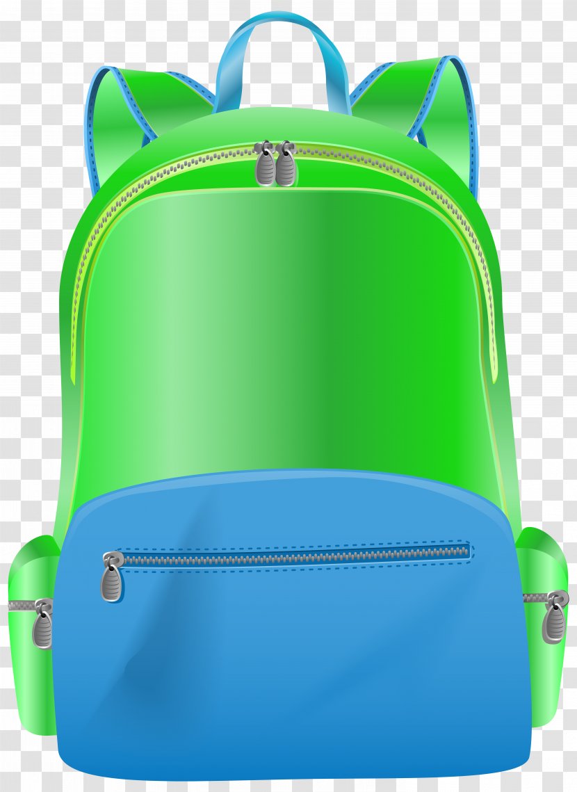 Backpack Green Blue Image Clip Art - Bag - For Back Pack Transparent PNG