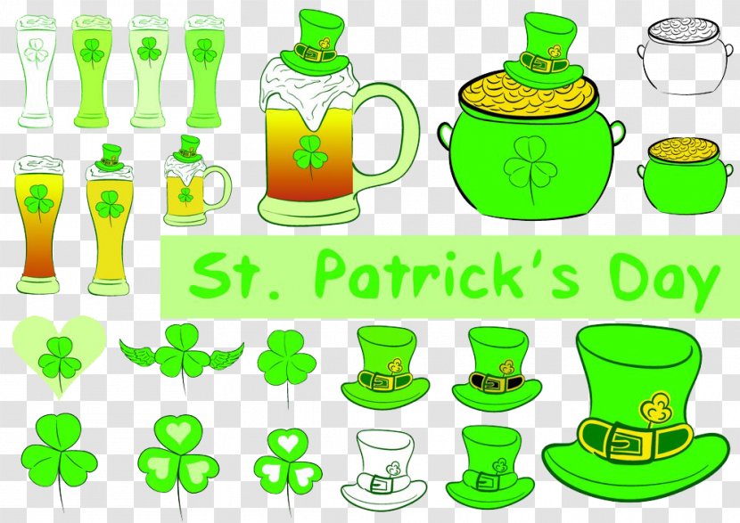 Beer Green Clip Art - Yellow - Hat And Pictures Transparent PNG