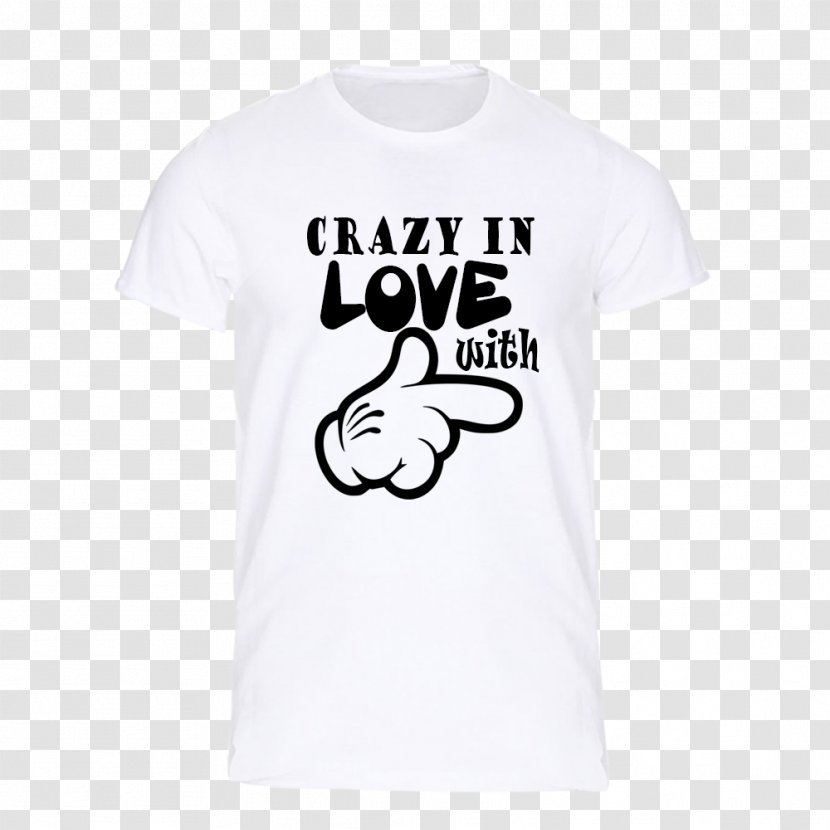 Printed T-shirt White Sleeve - Active Shirt - Love Couple Transparent PNG