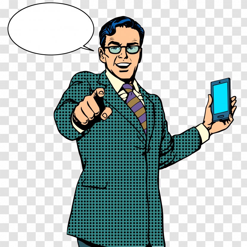 Businessperson Royalty-free Photography Sales - Pop Art - Take The Phone Man Transparent PNG