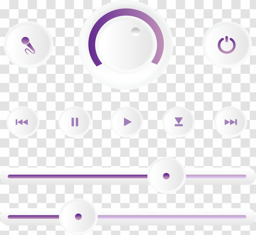 Purple User Interface Design Media Player - Violet - Players Designed Transparent PNG