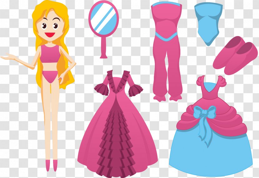 Barbie Doll Dress Clip Art - Matryoshka - Vector Up Transparent PNG