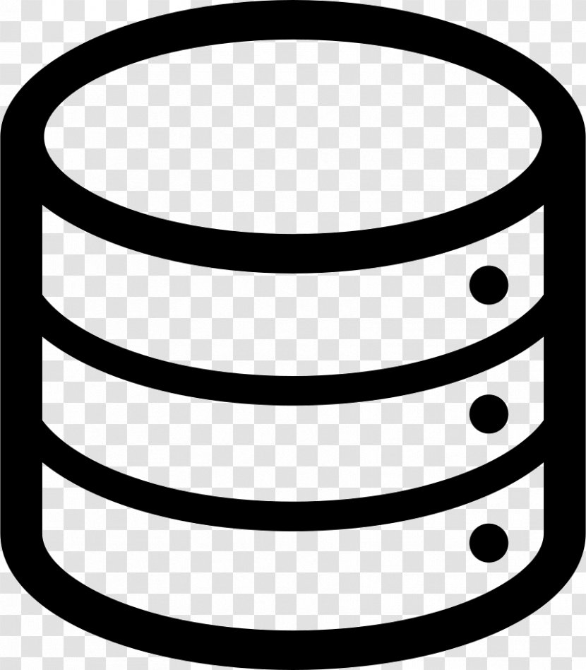 Database - Black And White Transparent PNG
