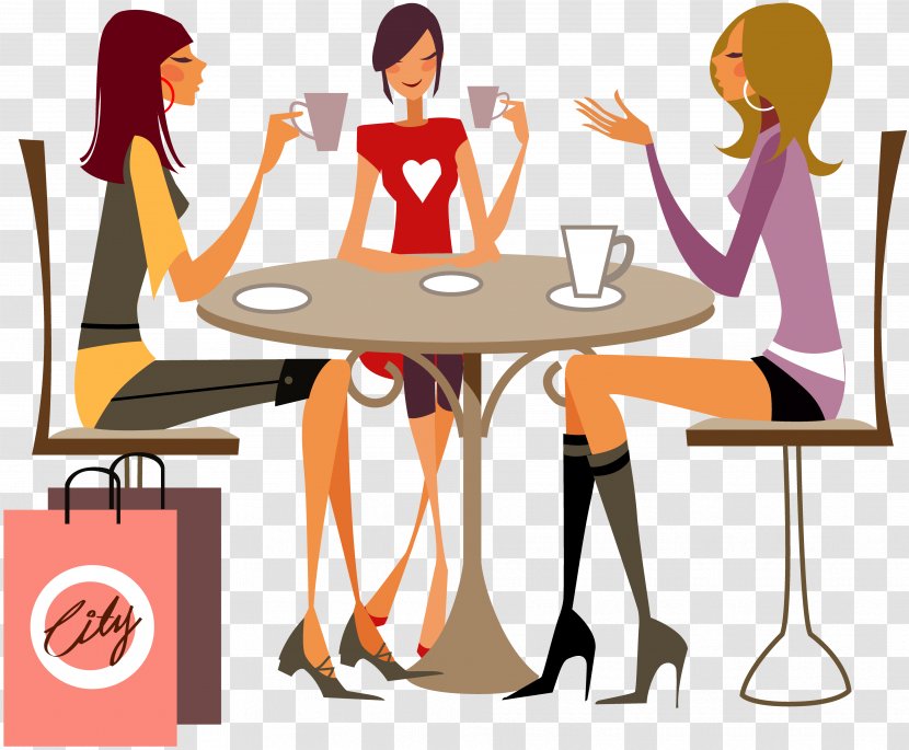 Cafe Coffee Cup Tea Drink - Conversation - Vector Transparent PNG