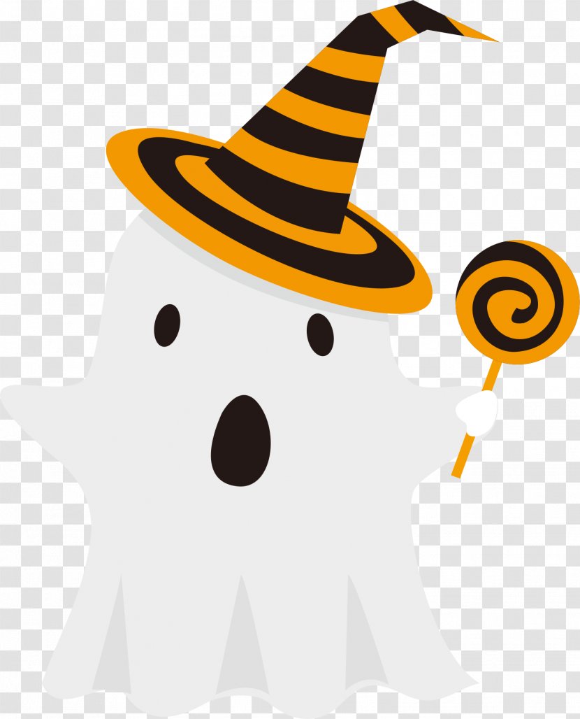 Clip Art Halloween Ghost Vector Graphics Image - Artwork - Cute Transparent PNG