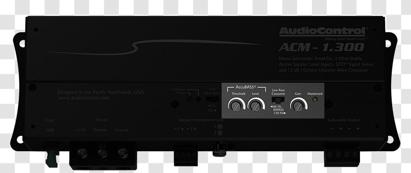 Power Converters Electronics Audio Amplifier AudioControl - Audiocontrol - Bass Volume Transparent PNG