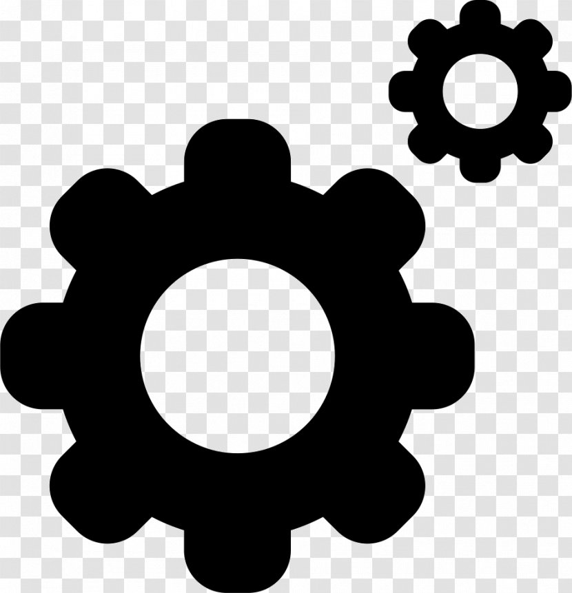 Gear Clip Art - Black And White - Symbol Transparent PNG