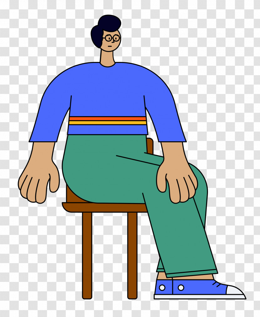 Cartoon Dobele Line Male Meter Transparent PNG