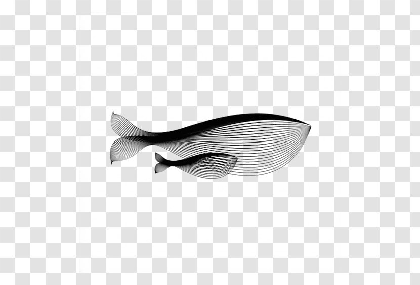 Spoon White Black Pattern - Whale Transparent PNG