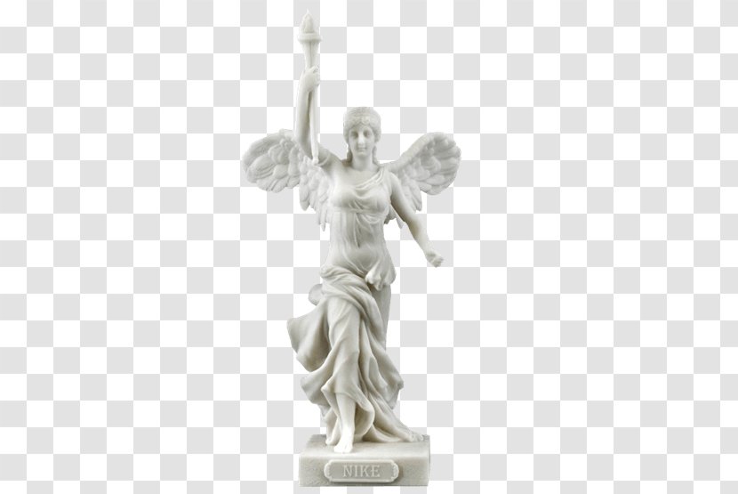 Winged Victory Of Samothrace Statue Nike Paionios Figurine - Marble Transparent PNG