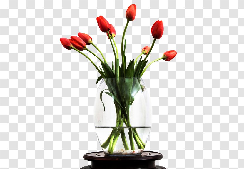 Tulip Vase Floral Design Flower - Of Tulips Transparent PNG