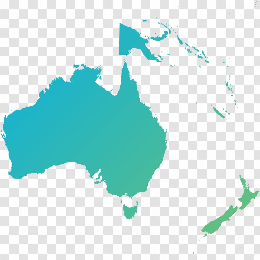 Australia World Map - Oceania Transparent PNG