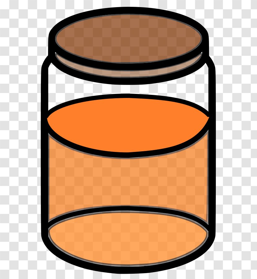 Mason Jar Clip Art - Orange - Honeycomb Clipart Transparent PNG