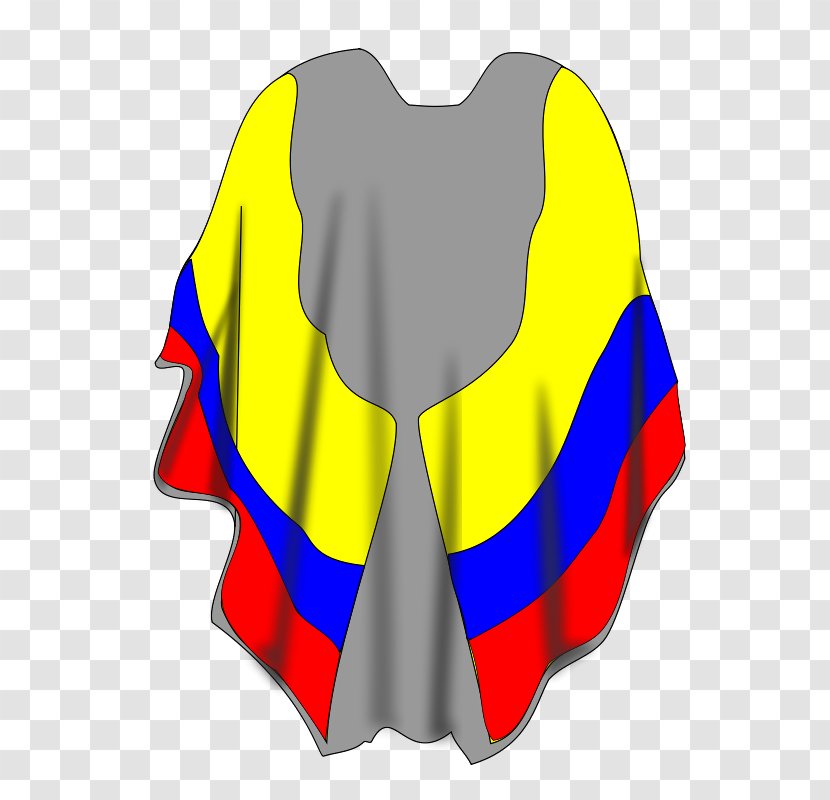 Ruana Cape Clip Art Scarf - Colombia Flag Transparent PNG