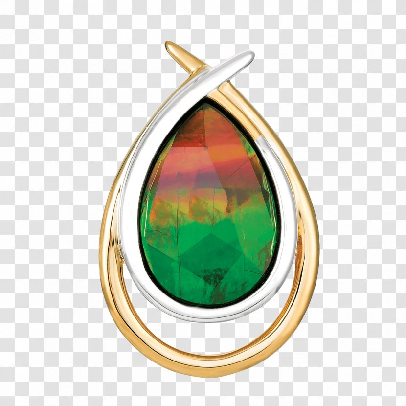 Emerald Korite Ammolite Gemstone Pendant Transparent PNG