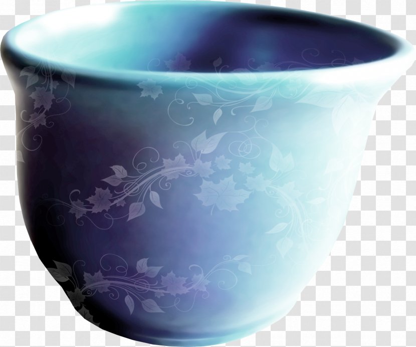 Blue Cup Glass - Motif - Pattern Mug Transparent PNG