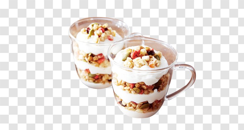 Breakfast Granola Calbee Oat Fruit - Eating - Yogurt Cup Material Transparent PNG