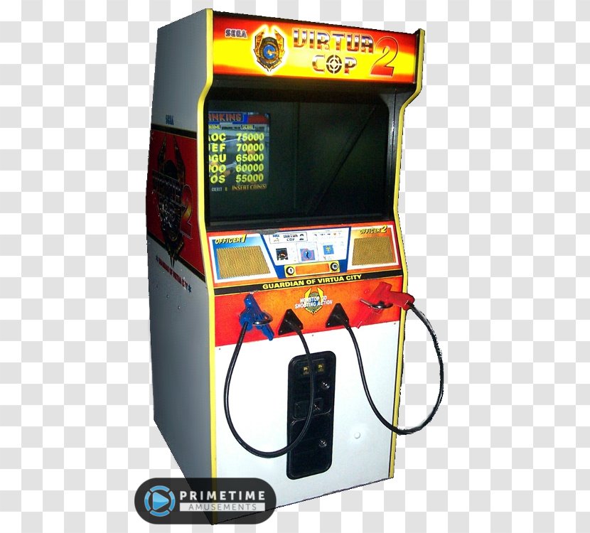 Virtua Cop 2 Arcade Cabinet Game Video ROM Image - Region - Information Transparent PNG