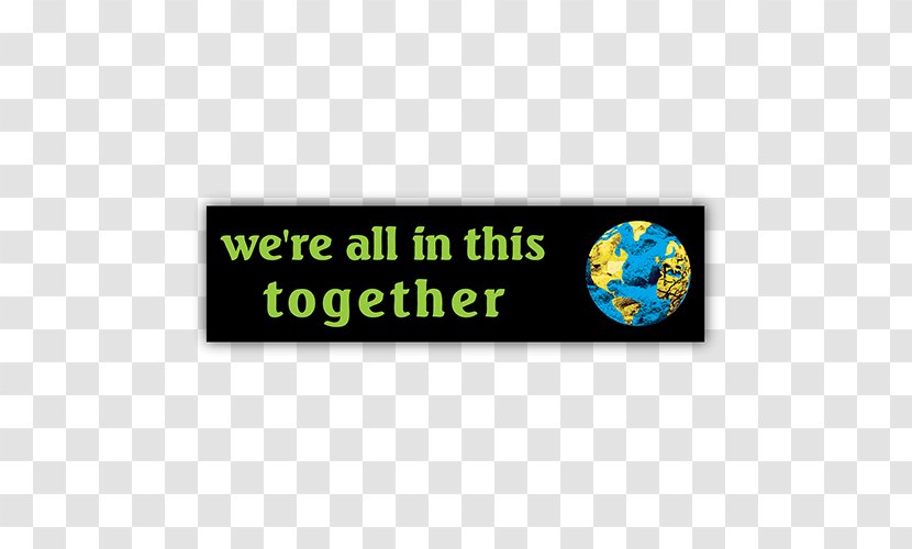 Bumper Sticker Decal We're All In This Together Yellow - Flying Car Stickers Transparent PNG