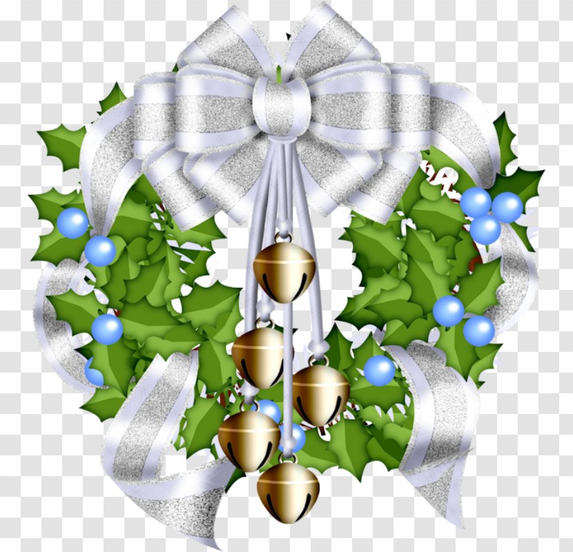New Year's Day Christmas Ornament Clip Art - Floral Design - Bells Transparent PNG