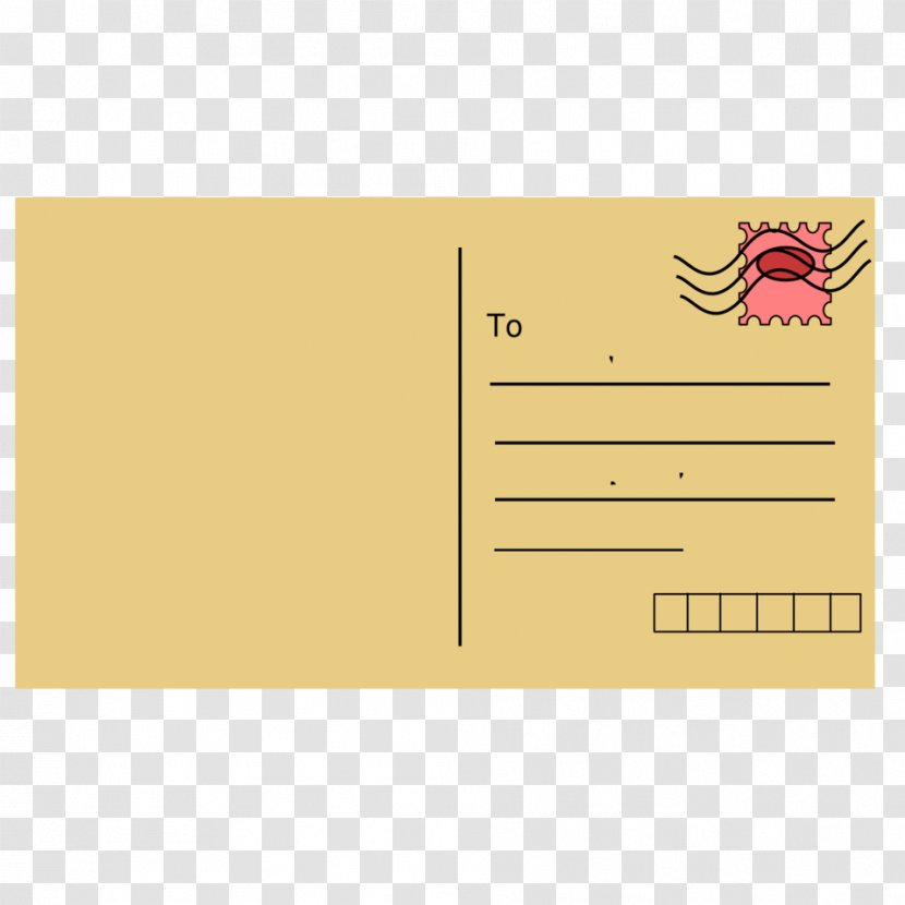 Paper Line Angle - Yellow - Postcard Designs Transparent PNG