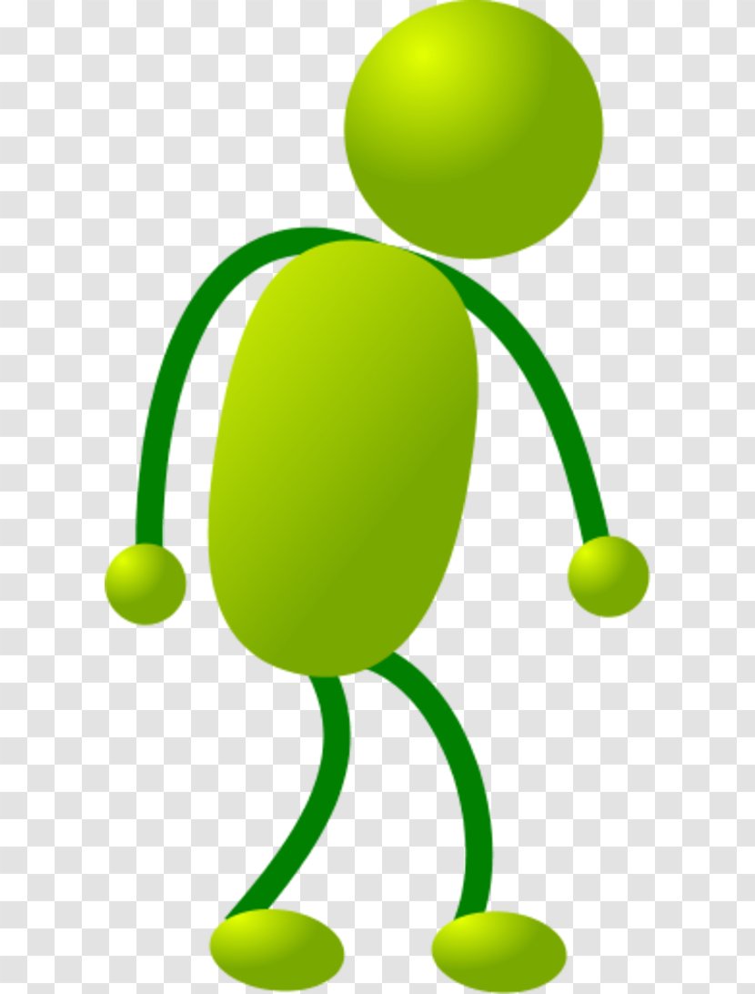 Stick Figure Walking Clip Art - Grass - Happy Man Transparent PNG