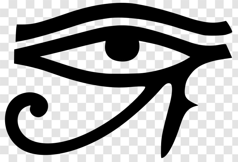 Ancient Egypt Eye Of Horus Symbol Egyptian - Black And White Transparent PNG
