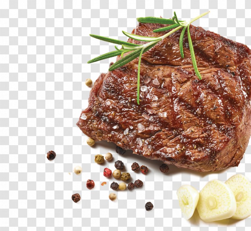 Rib Eye Steak Game Meat Au Poivre Roast Beef - Food - Styling Transparent PNG