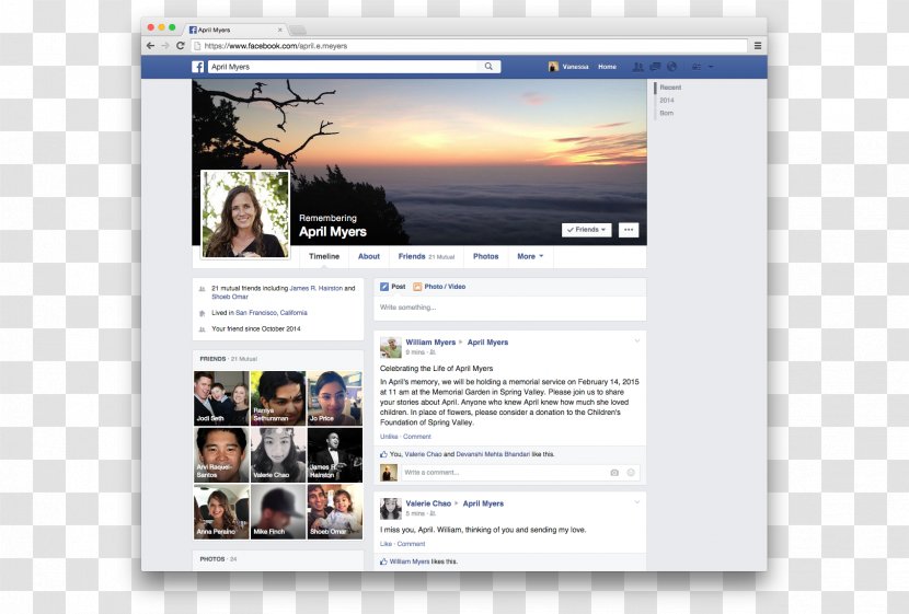 User Profile Facebook Death Social Media Login - Timelines Transparent PNG