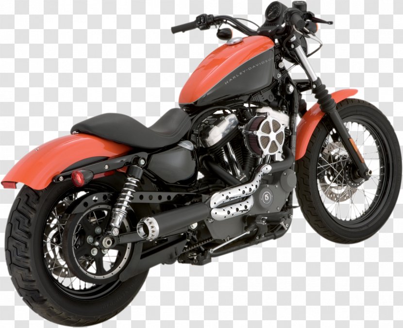 Exhaust System Harley-Davidson Sportster Vance & Hines Motorcycle - Harleydavidson Super Glide Transparent PNG