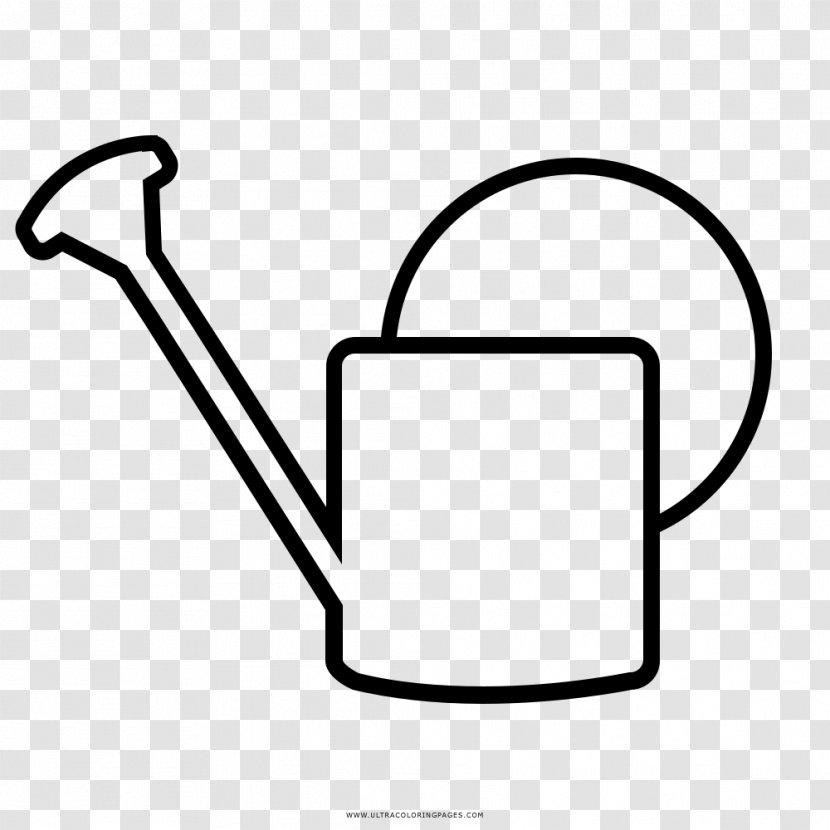 Coloring Book Drawing Watering Cans Line Art Clip - Area - Regadera Transparent PNG