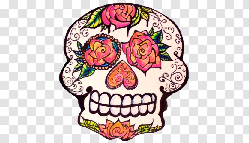 Calavera Day Of The Dead Clip Art Skull Death - Flower Transparent PNG
