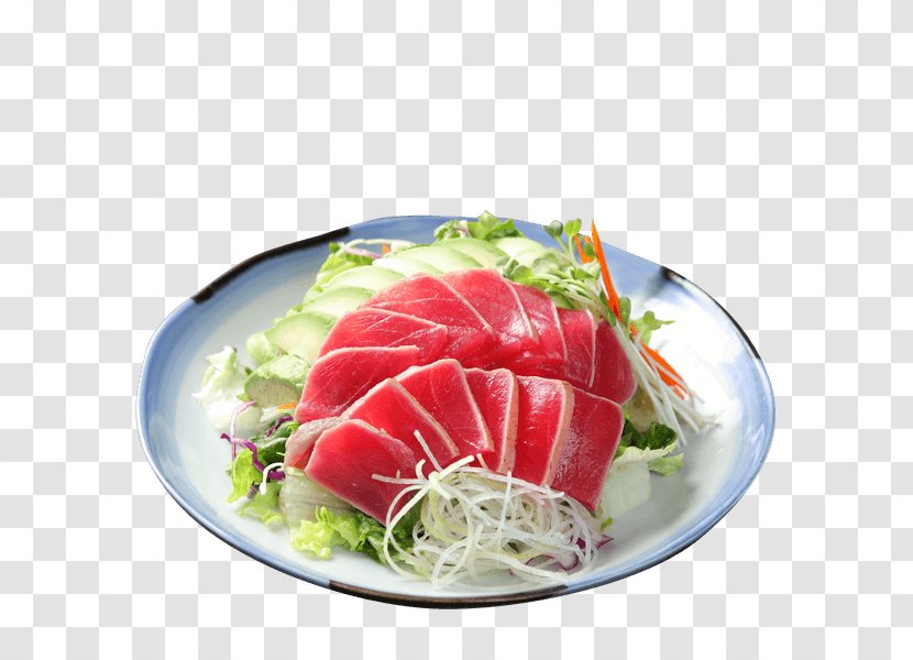 Sashimi Tataki Carpaccio Asian Cuisine Japanese - Salad - Tuna Transparent PNG