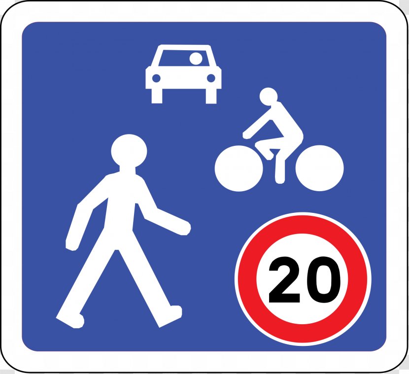 Begegnungszone Traffic Sign Panneau De Signalisation D'une Zone Rencontre En France 30 Km/h Routière - Brand - B52 Transparent PNG