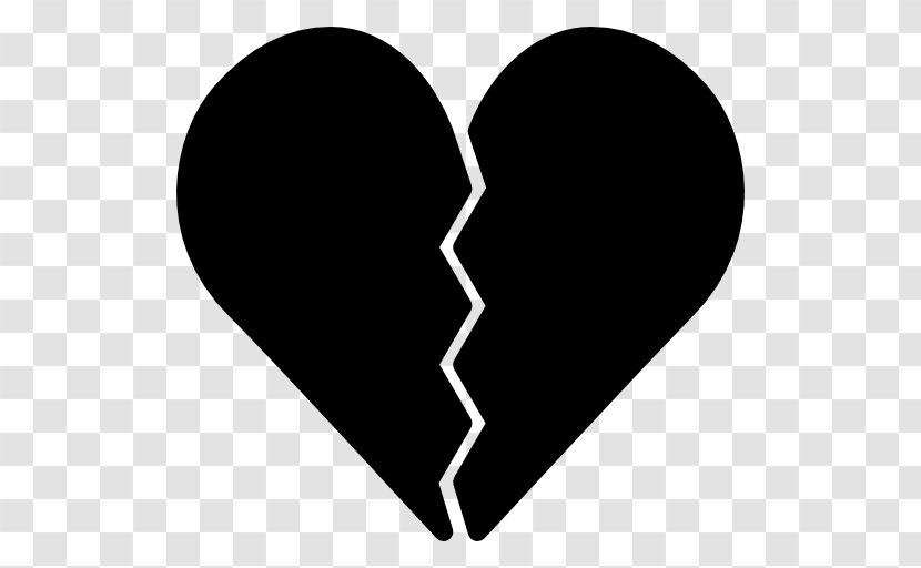 Broken Heart Silhouette Clip Art - Heart-shaped Transparent PNG