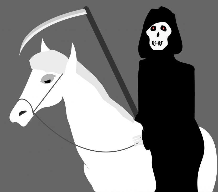 Death Horse Clip Art - White - Cliparts Binky Transparent PNG